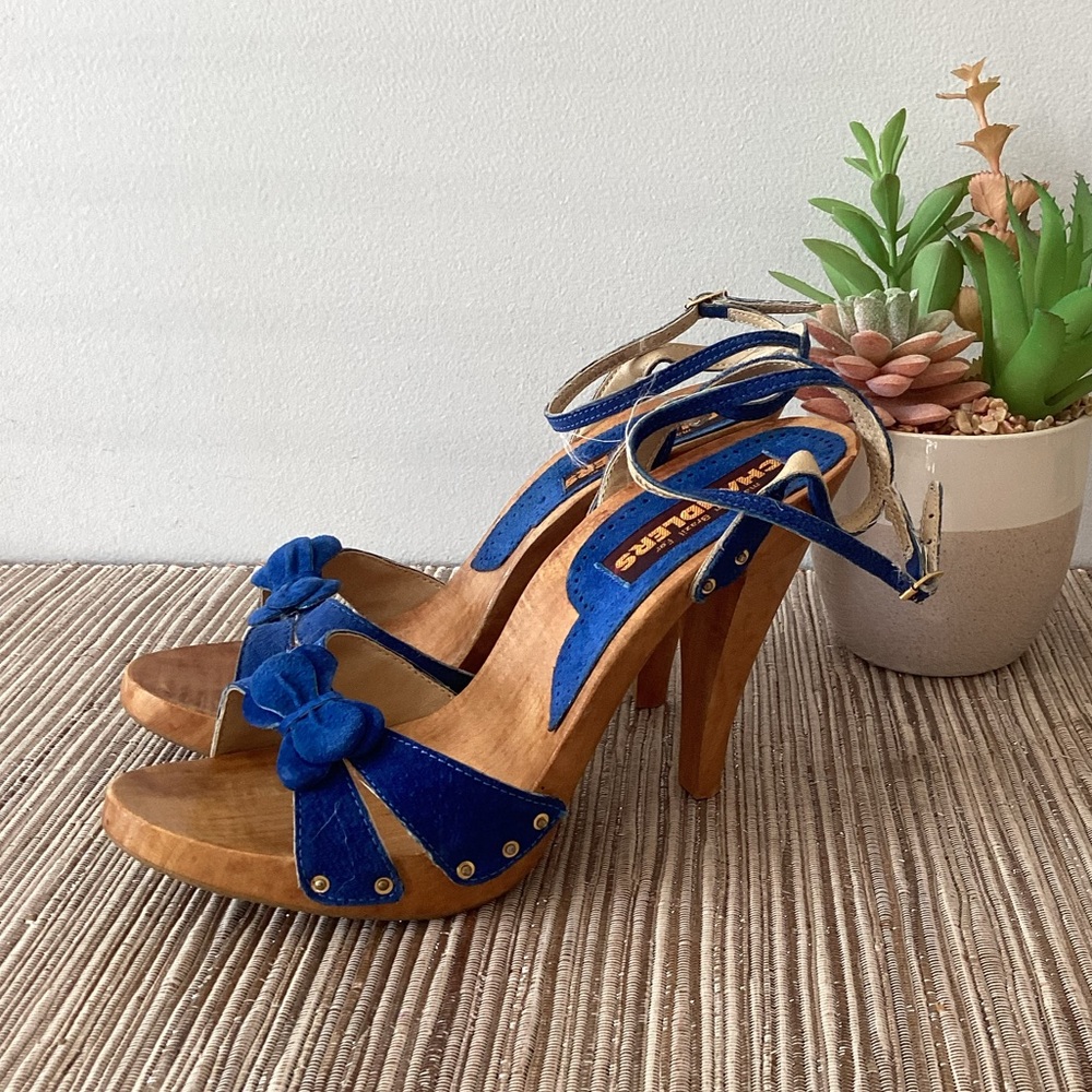 Blue Platform Sandals - Picture 2 of 7